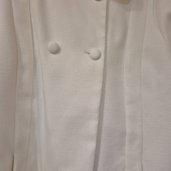 Chico's Women's Off White Poly/Rayon/Spandex Fleece Button Front Jacket - Picture 11 of 12